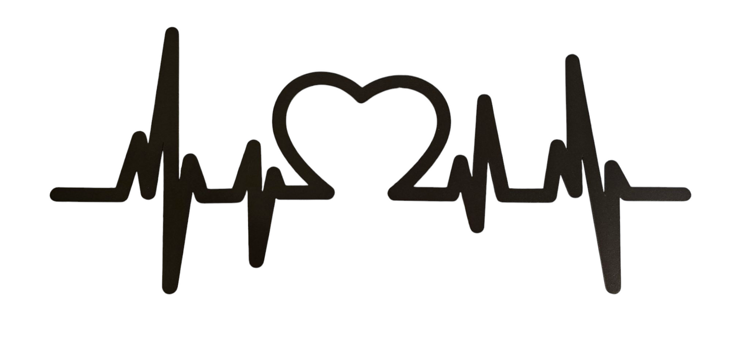 Heart Beat Metal Wall Art