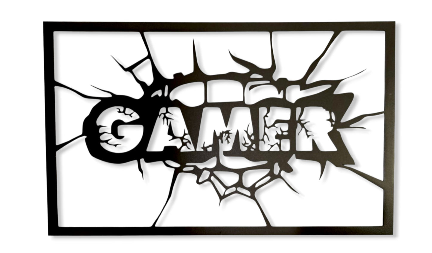 Gamer Powder coated Aluminum Wall Sign