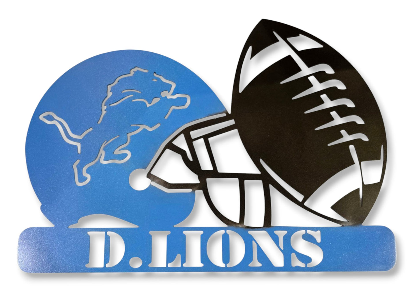 D Lions Powder Coated Aluminum Wall Art