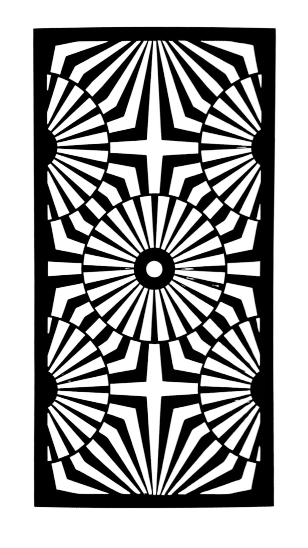 Spiral Crosses Silhouette Wall Art