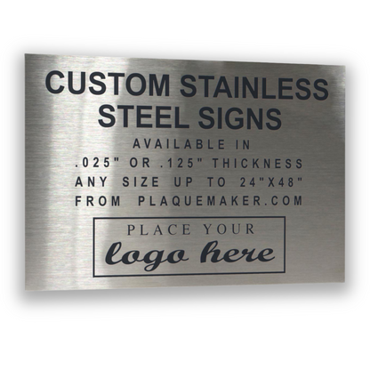 Rectangle Custom Stainless Steel Sign