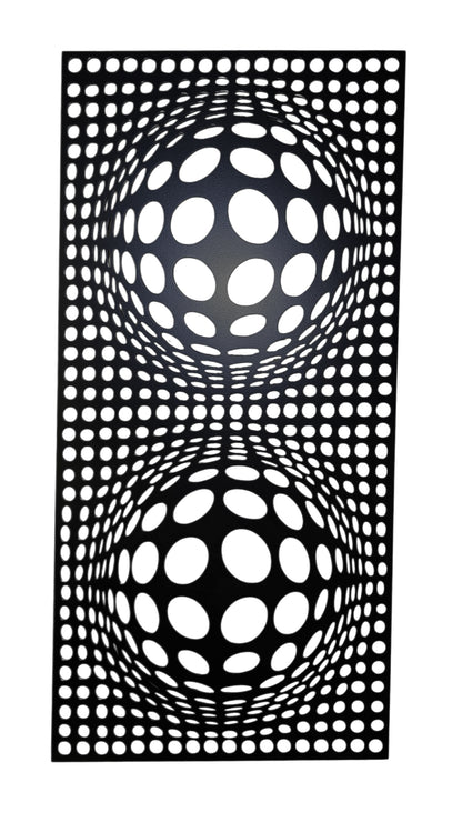 Abstract 3D Sphere Silhouette Wall Art