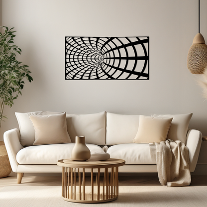 3D Wormhole Abstract Silhouette Wall Decoration