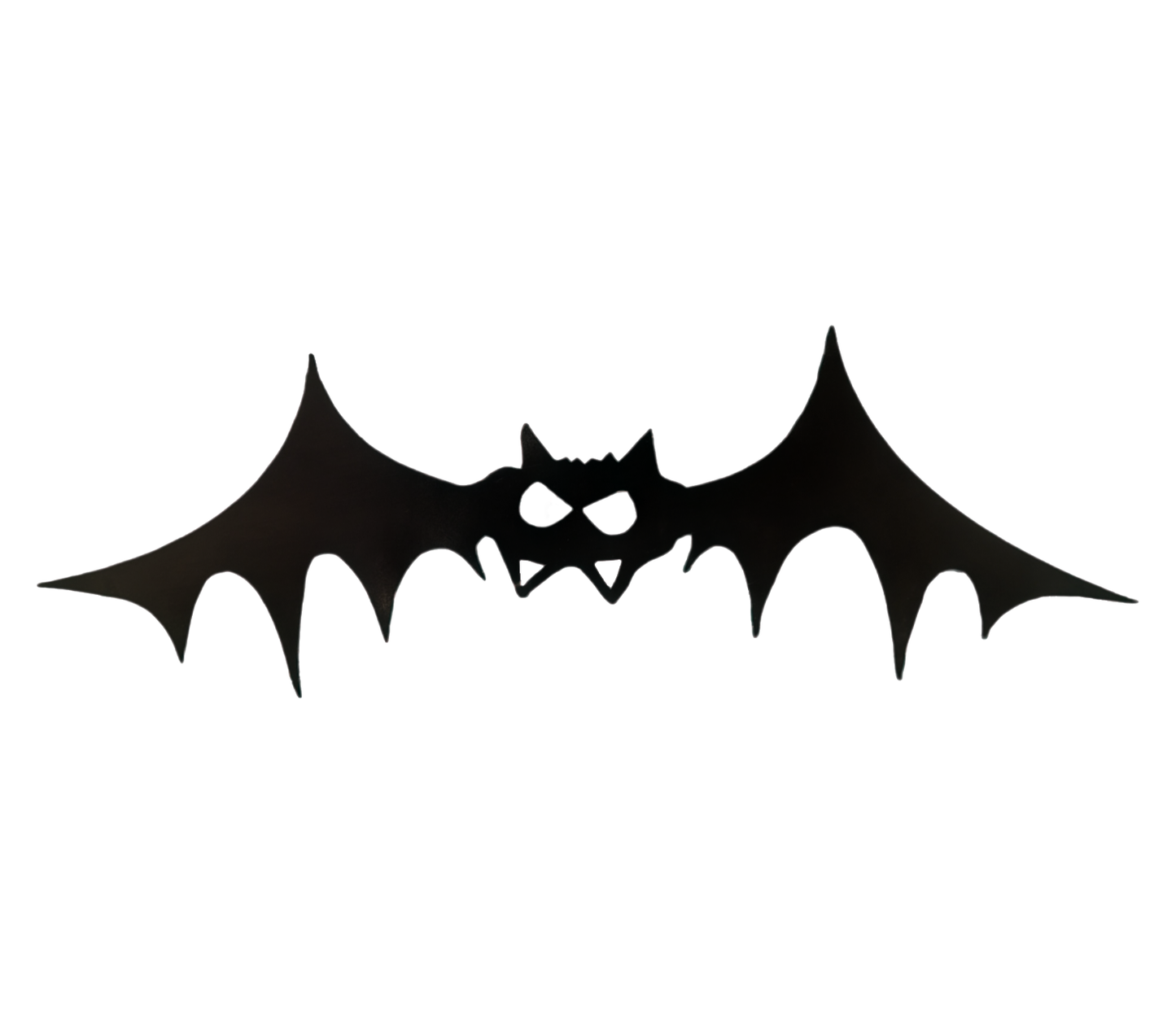 Black Silhoutte Bat Halloween Metal Sign 4" x 6"