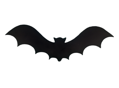 Black Silhoutte Bat Halloween Metal Sign 4" x 6"