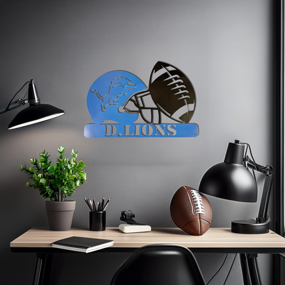 D Lions Powder Coated Aluminum Wall Art