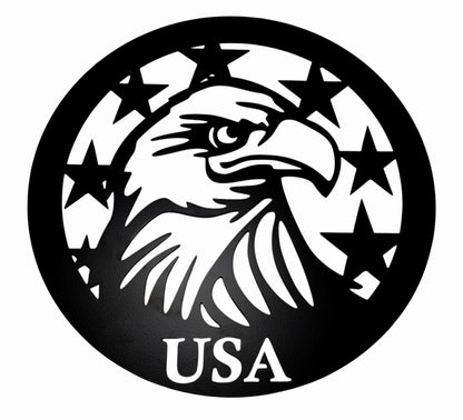 USA Eagle Emblem Silhouette Wall Decoration