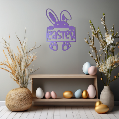 Easter Bunny Metal Wall Art
