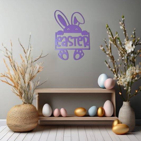 Easter Bunny Metal Wall Art