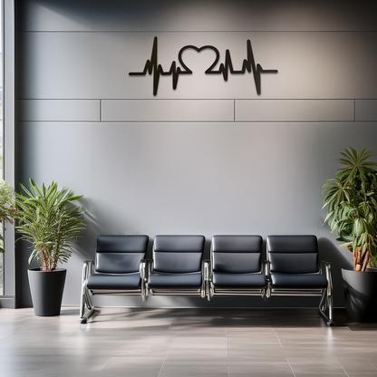 Heart Beat Metal Wall Art