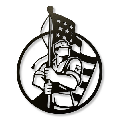 US Soldier Aluminum Wall Sign