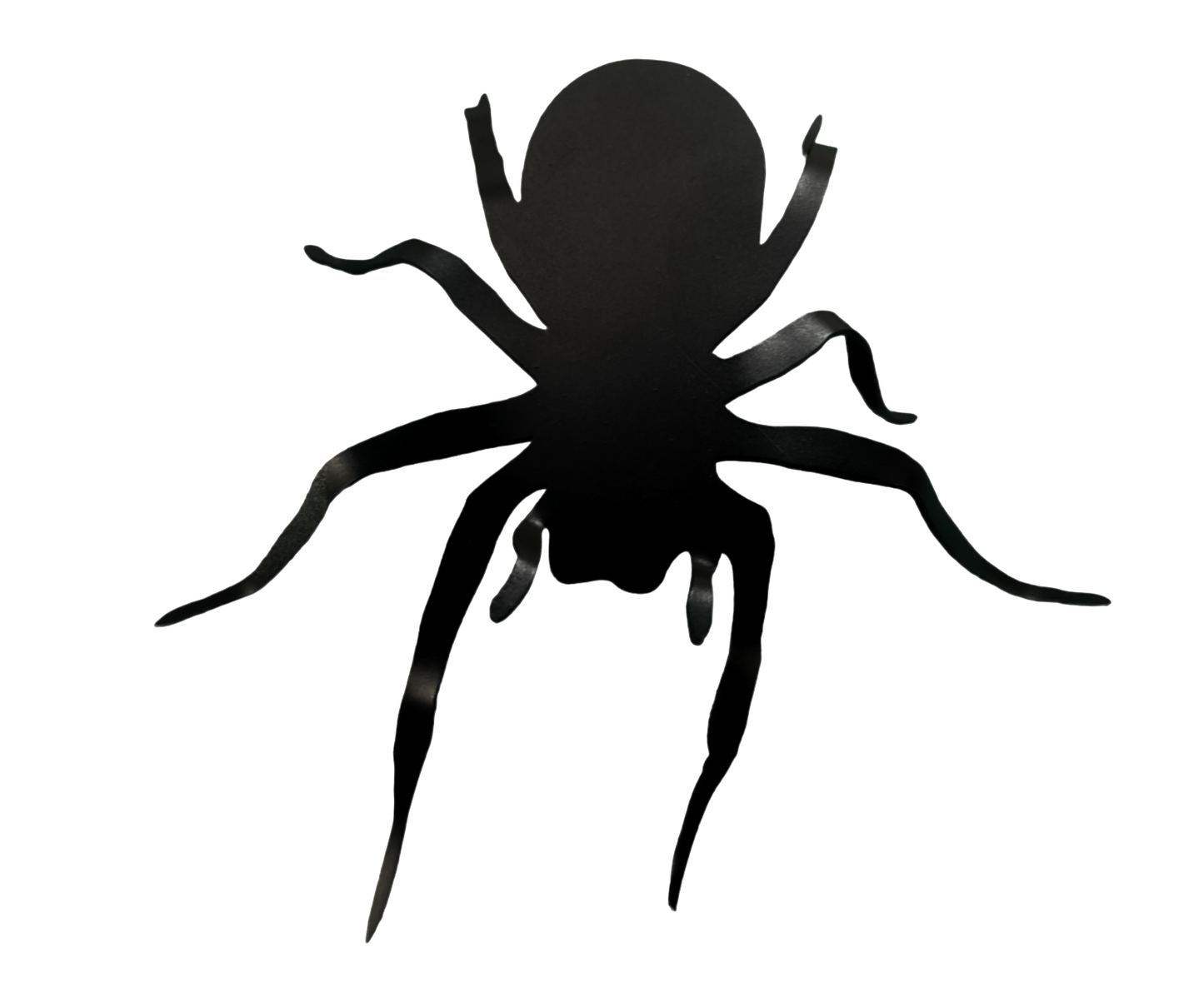Black Silhouette 3D Spider Halloween Decoration 5.5"W x 5.5"L x1.5"H