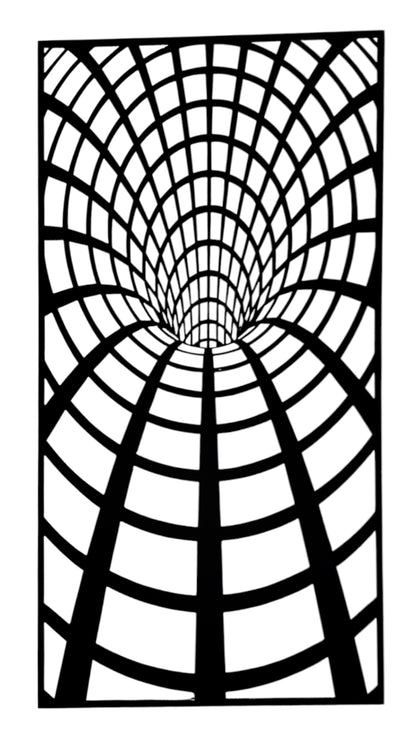 3D Wormhole Abstract Silhouette Wall Decoration